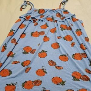 Forever 21 Kids Blue with oranges tank top size 11-12